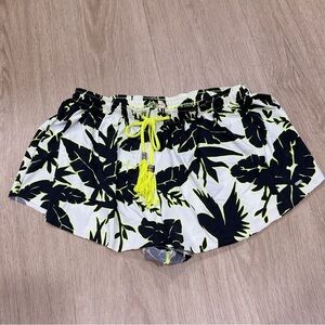 Rip Curl Black and White Tropical Women's Athletic Shorts